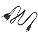 USB 2.0 to Mini A Male 3.5mm Jack Plug Audio Data Cable 45cm 2 Pcs Z8S1