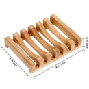 4 Pieces Wooden Soap Case Holder Natural Rectangular Wood Soap Dish Holder