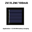 2V 0.2W 100mA Solar Panel DIY Charge Module Mini Polycrystalline Solar Cell