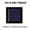 2V 0.2W 100mA Solar Panel DIY Charge Module Mini Polycrystalline Solar Cell