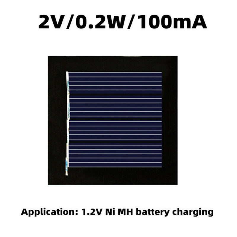 2V 0.2W 100mA Solar Panel DIY Charge Module Mini Polycrystalline Solar Cell