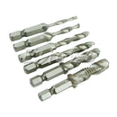 6pcs M3 M4 M5 M6 M8 M10 HSS Machine Screw Thread Metric Plug Hand Tap Drill Bits