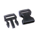 50pcs Outdoor Plastic Paracord Bracelet Black Curved Buckles Survival Tools
