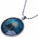 Halloween Jewelry Noctilucent Cat Time Gem Pendant Necklace