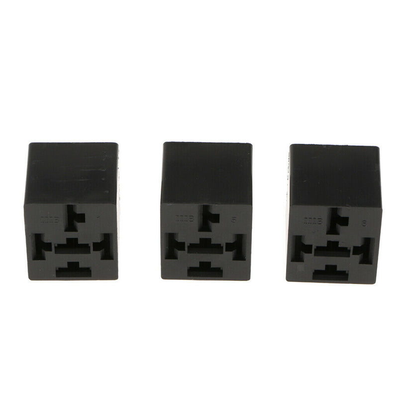 3Pcs 40A 5 Pin Relay Socket Holders With Terminals Car Electrical Wiring Parts