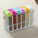 Transparent Spice Storage Containers, Set of 6 Seasoning Shaker Spice Jars  B8T8
