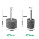 6pcs Non-woven Cylindrical Fiber Electric Grinding Heads Polishing Wheels