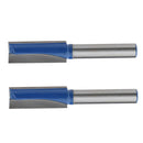 2pcs Woodworking Cutting Tools-1/4inch Shank Durable Router Bits Straight Blade
