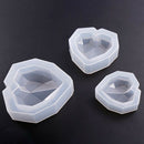 Diamond Heart Shaped Silicone Jewelry Mold Handcraft Epoxy Tools For Making S1U8