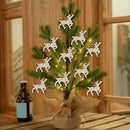 10pcs/bag DIY Wooden Clip Christmas Tree Pendant Handmade Pendant Gifts (D) A