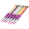Fashion Manicure Nail Pusher Pens Alloy Diamond Body Quartz Stone Main Scru O4E1