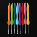 Soft Handle 8pcs Colorful Aluminium Crochet Hooks Knitting Needls Set