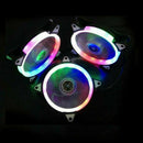 LED Cooling Fan RGB 12cm DC 12V Brushless Cooler For Computer Case PC CPU lj