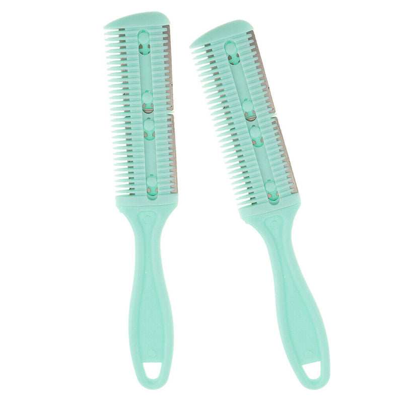 Hair Cutter Thinning Shaper Comb Two Sided Blades Trimmer Barber Remover 2x