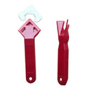 2pcs Silicone Sealant Caulk Tool Kit Filler Smoother Tools Red