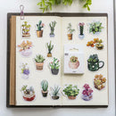 50pcs Paper Stickers Cactus Plants Succulent Diaries Planners Scrapbooking DIY