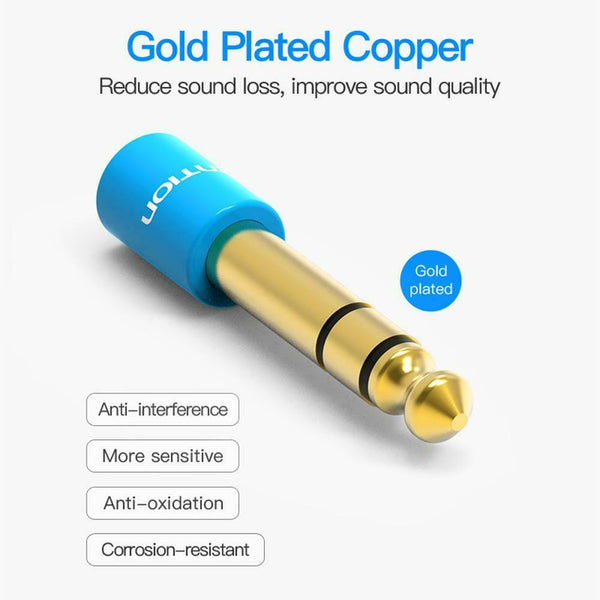Vention 6.35mm Male Plug to 3.5mm Female Headphone Amplifier Audio Adapter #gib