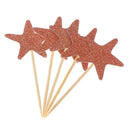 39pcs Mermaid Cupcake Toppers Ocean World Cake Picks for Birthday Party Decor ME