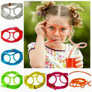 Novelty Flexible Soft Glasses Silly Drinking Straw Funny Party For Kids Gla B9B2