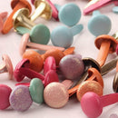 100x Scrapbooking Card Making Mixed Mini Pastel Stamping Round Brads DIY C HDY