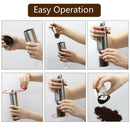 Portable Hand Crank Coffee Grinder Machine Stainless Steel Manual Crusher A