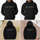 Friends Print Hoodies Unisex Long Sleeve Loose Casual Sweatshirt (Black XL) A
