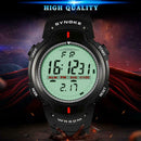 Sport Big Dial Men Electronic Waterproof Climb Luminous Digital Watch/Black A
