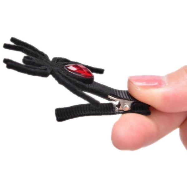 New 1 Pair Fashion Wings Spider Hairpins Halloween Hair Clips Girls Costume NTME