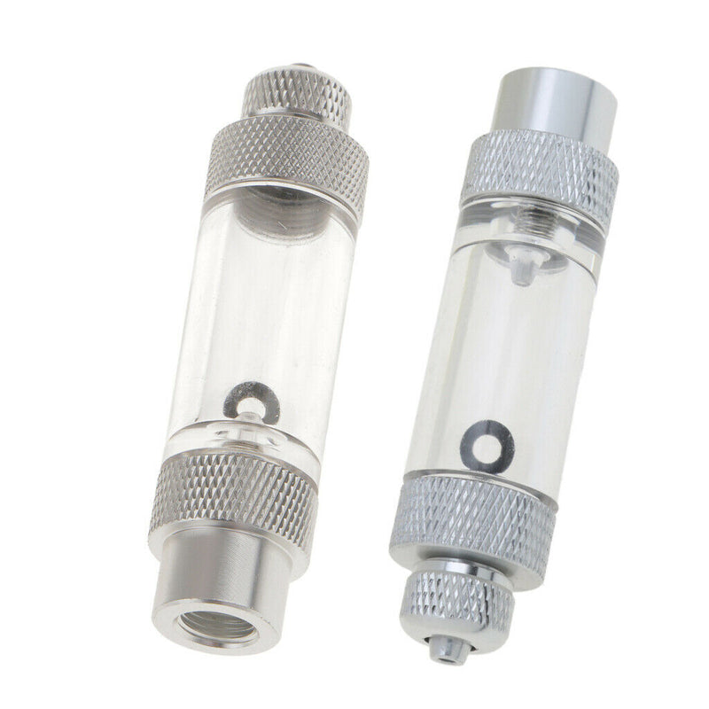 2pcs Aquarium Fish Tank Plant Aluminium CO2 Bubble Counter with Check Valve