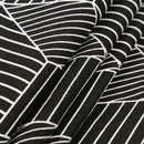 Modern Nordic Style Geometric Pattern Linen Table Runner (Black Stereo)