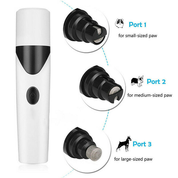 Electric Dog Pet Nail Grinder Cat Nail Claw Paw Toe Clipper Trimmer Grooming Kit