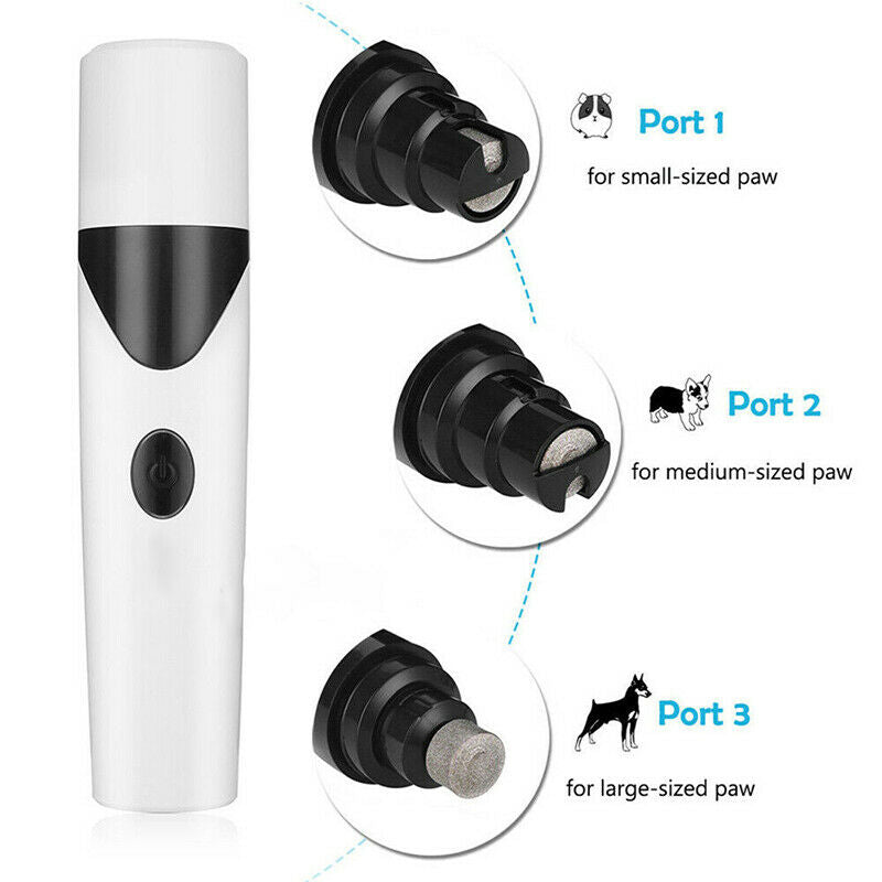 Electric Dog Pet Nail Grinder Cat Nail Claw Paw Toe Clipper Trimmer Grooming Kit