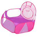 Kids Toddler Pink Purple Ball Pit Playpen Play Tent w/ Mini Basketball Hoop