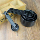 For Baking Coffee Black Plastic Measuring Spoons Cups Set Tablespoon 10Pcs Z0X3