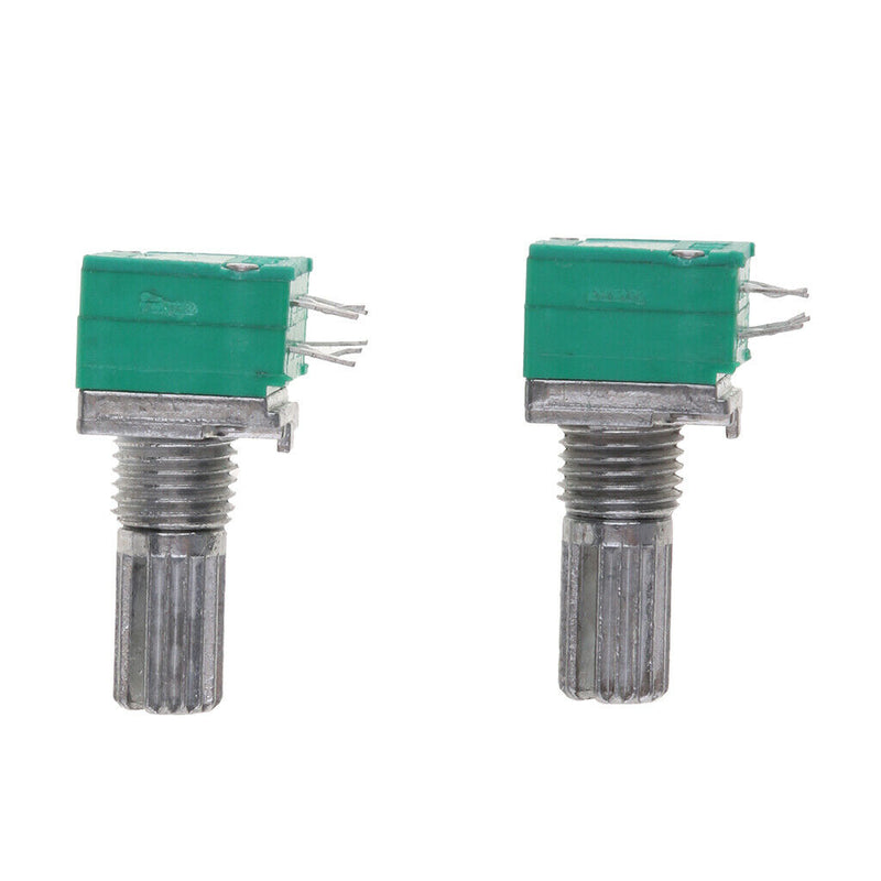 2 Pack B50K Knurled Shaft Linear Rotary Taper Potentiometer Switch, 50K Ohm, 6
