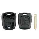 2 Buttons Remote Car Key Fob Case Blank Key Shell for Citroen Saxo Berlingo