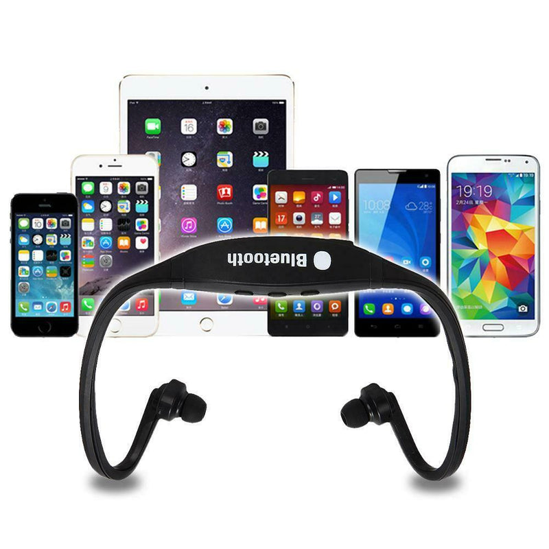 Sport Wireless Bluetooth Stereo Headphone Headset Earphone(Blcak) A