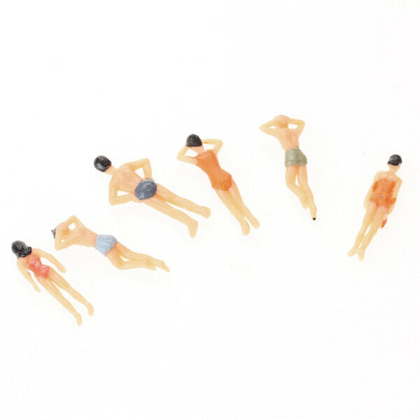 20x People Figures for Models Little Painted Beach People Figures(1:50) Colorful