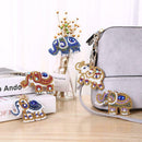 5pcs DIY Elephant Full Drill Special Shaped Diamond Painting Keychain Gifts