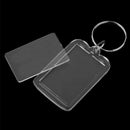 Lot of 10Pcs Keyring DIY Detachable White Rectangle Photo Frame Keyring 3.3 S7P7