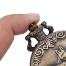 Retro Bronze Three Horses Quartz Pocket Watch for Men L7T4