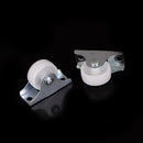 2pcs 1" Diameter Caster Wheel Fixed Metal Top Plate Rigid Caster S Gz