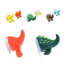 6Pcs/set Cute Cartoon Animal Tail Strong Sucker Suction Hook Baby Bathroom