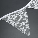 12 Flags White Lace Flower Flag Banner Pennant Wedding/Birthday Party Decor