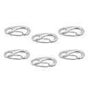 Marine 6 x Stainless Steel Egg Shape Spring Snap Hook Clip Link Quick Carabiner