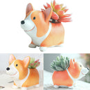 Cartoon Corgi Dog Decoration Craft Succulent Flower Pots Office Animal Shaped