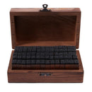 Rubber Stamp Alphabet Number Symbol Wooden Box Set Print Style Wood Letter