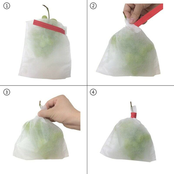 100Pcs Fruit Protection Bag, Non-Woven Net Barrier Bag Garden Plant Flower