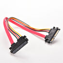 30CM Male to Female 7+15 Pin SATA Data HDD Power Combo Extend Extension Cabl Gn