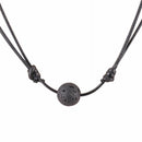 Black Lava Stone Rock Beads Pendant Essential Oil Necklace Choker Adjustable New